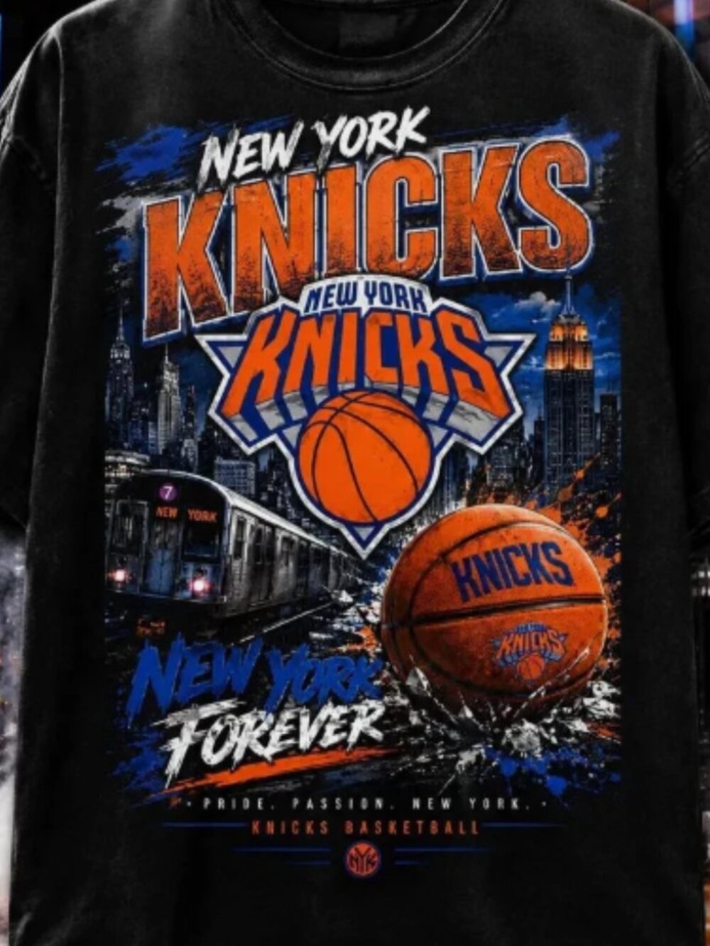 Vintage New York Knicks Basketball Tee NBA Graphic Shirt NYC Streetwear